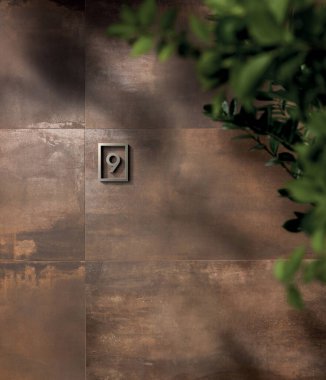 Kahverengi mermer duvarlı sağlık kaplıcası girişi. 3B Hazırlama