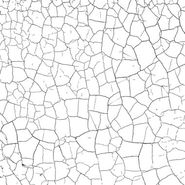 Çatlak doku arka planı, tasarım örtüsü için soyut grungy doku vektörü sıkıntısı. Çatlak beton duvar dokusunun ayrıntıları