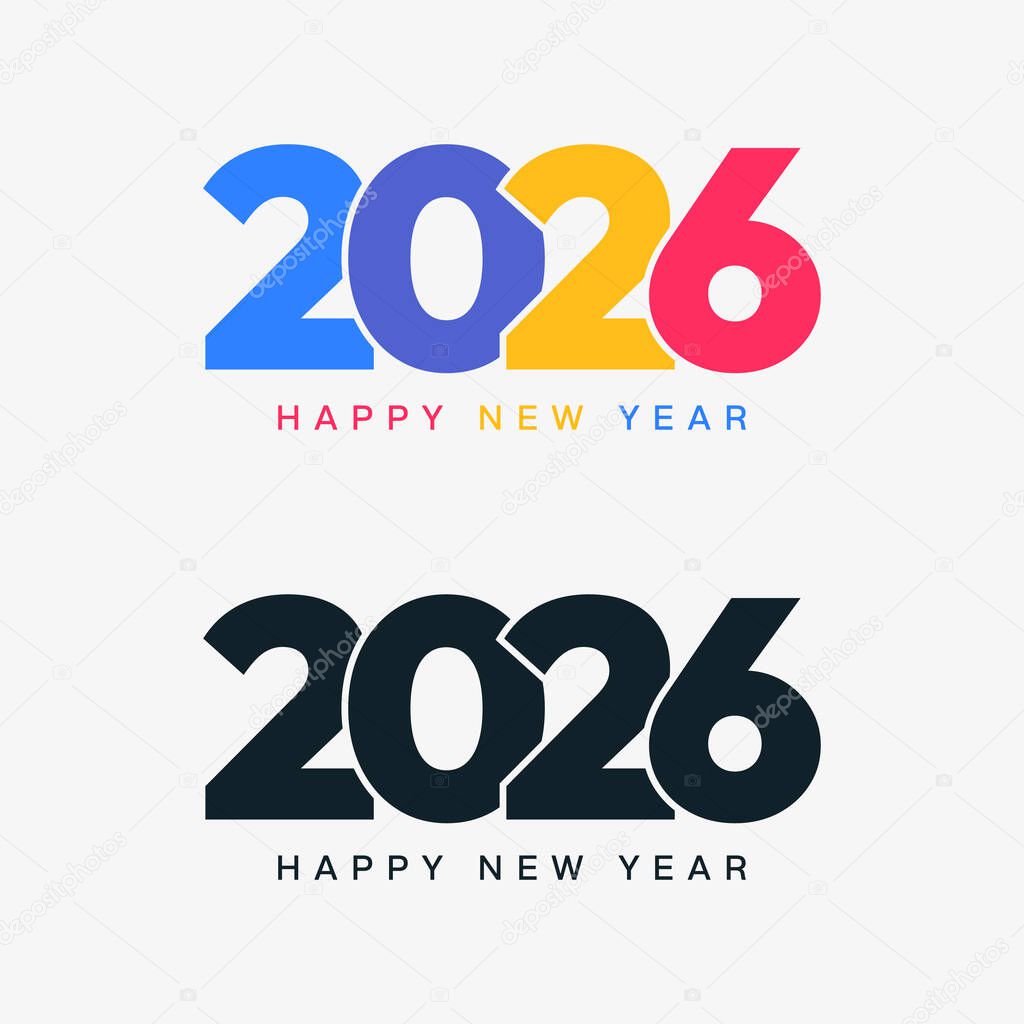 Modern 2026 new year eve background design vector, Happy New Year 2026. Vector illustration for greeting card, banner and poster