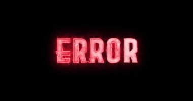 Kırmızı Neon Cyberpunk Metin Canlandırma Videosu Hatası