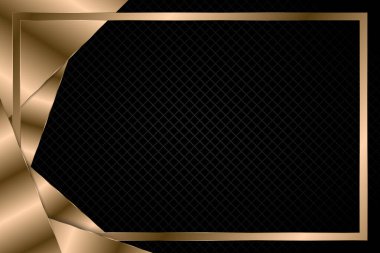 Beyaz arkaplan üzerinde metalik kraliyet altın eğimli geometrik çerçeve