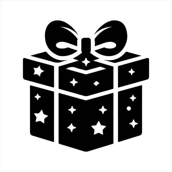 Gift Box Icon Vector Solid Design for User Interface on White Background