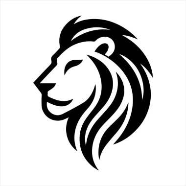 Lion head Logo Design Icon Symbol silhouette Vector art clipart