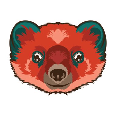 Şirin Gelincik yüz vektör çizimi