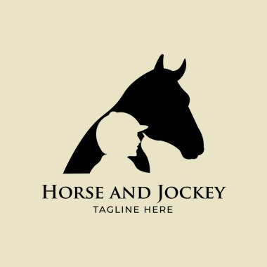 Jokey ve at, jokey okulu ve logo tasarımı için mükemmel.