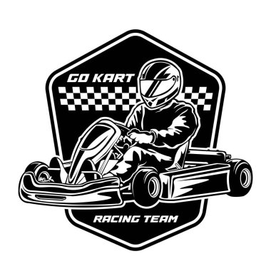 Go Kart yarış vektörü illüstrasyon tasarımı, olay logosu ve gömlek tasarımı için de iyi