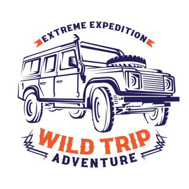 Off Road Adventure Illustrasyon tasarımı, t-shirt tasarımı için mükemmel