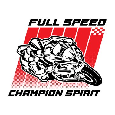 Motosiklet sürücüsü çizimi, t-shirt tasarımı için mükemmel