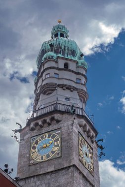 Şehir manzarası. Avusturya 'nın Innsbruck kentinin mimari ve mimari unsurları.