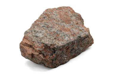 Beyaz izole arkaplanda tek taş