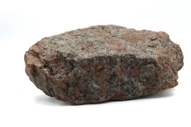 Beyaz izole arkaplanda tek taş