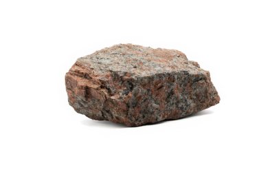 Beyaz izole arkaplanda tek taş