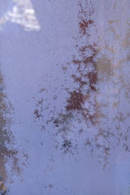 metin için alanı olan grunge arkaplanı. Pencereye don çizilmiş bir desen.