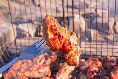 Sulu ızgara et. Barbekü