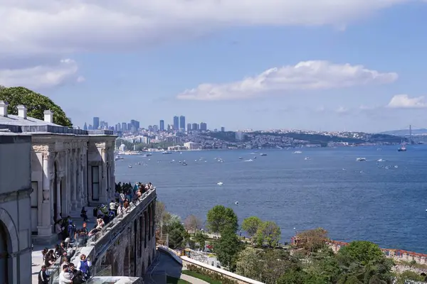 İstanbul 'daki İstanbul Köprüsü' nden İstanbul 'un panoramik manzarası, Türkiye