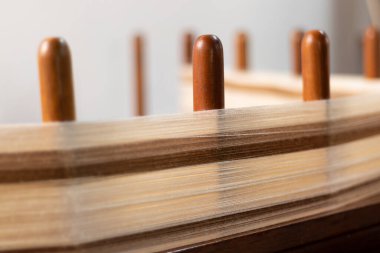 Örgü örmek için iplik detayları 