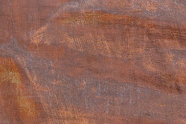 Grunge paslı turuncu kahverengi metal korse çelik taş arka plan dokusu. Paslı demir levha dokusu arka planı