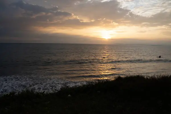 Kayadan günbatımında