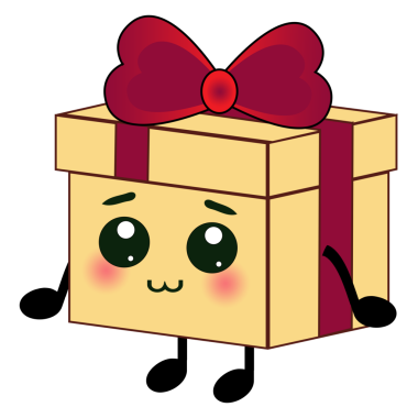 Şeffaf arkaplanda izole edilmiş şirin hediye kutusu karakteri. sinirli mevcut emoji çizgi filmi PNG vektör illüstrasyonu, komik yüz ve komik gözler.