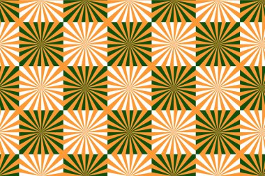 15 Ağustos Bağımsızlık Günü temalı turuncu, yeşil ve beyaz renksiz arka plan. 15 Ağustos 'ta Hindistan ulusal tatil vektör illüstrasyonu