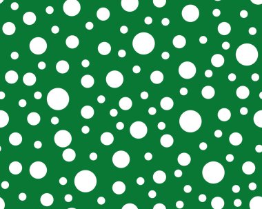 Kusursuz puantiye desenli arka plan. Pakistan Bağımsızlık Günü kavramı yeşil arka planda beyaz benekler. Kumaş, tekstil, kağıt için 14 Ağustos temalı tasarım