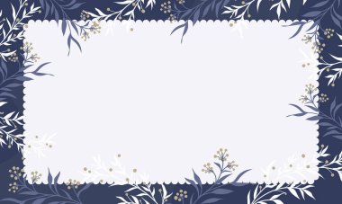 Zarif çiçek yaprakları not defteri ve poster tasarımı