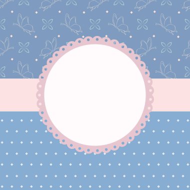 Şirin kawaii tatlı kelebek desenli afiş ve poster tasarımı