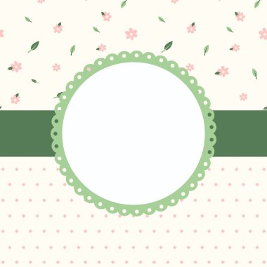 Çiçek desenli resimli güzel çerçeve