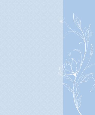 Çiçekli düğün davetiyesi tebrik kartı şablonu