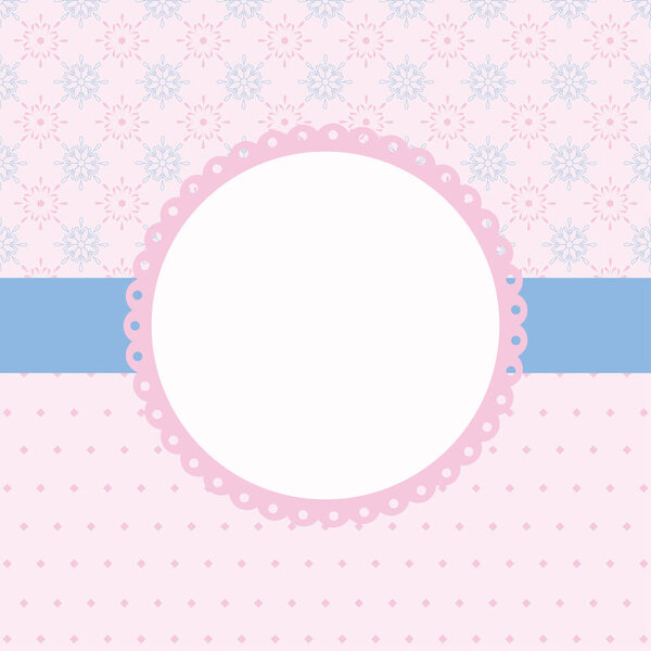 Sweet modern pastel geometric seamless pattern frame border text place
