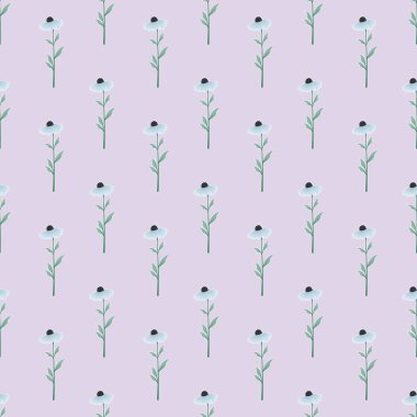 Şirin kawaii tatlı pastel çiçeksiz desenli arka plan