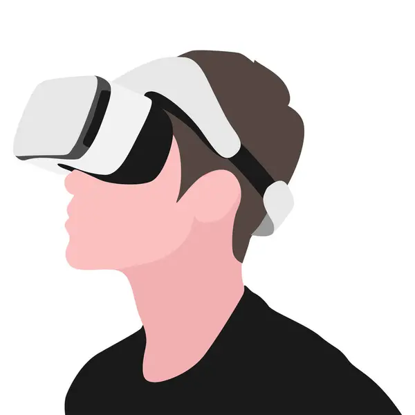 stock vector Advanced Virtual Reality Headset Technology Experience