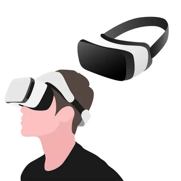 stock vector Advanced Virtual Reality Headset Technology Experience