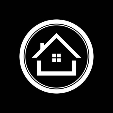 Modern Ev Logosu Tasarımı Çizim Vektörü