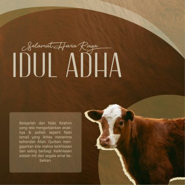 Geleneksel Motiflerle Kurban Bayramı Kutlama Bayrağı