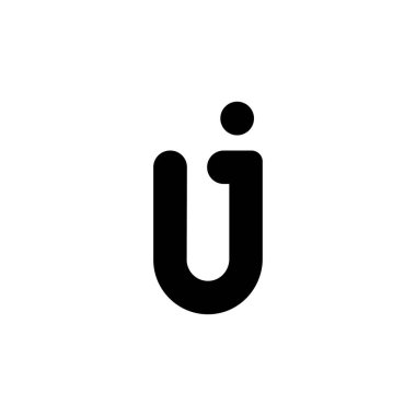 Eşsiz UJ Monogram Logo Tasarım Şablonu