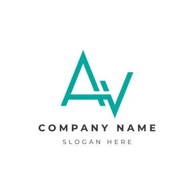 Dinamik AV Monogram Logo Tasarım Şablonu