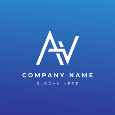Dinamik AV Monogram Logo Tasarım Şablonu