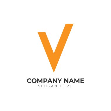 Çok yönlü V Harfli Logo Tasarım Şablonu