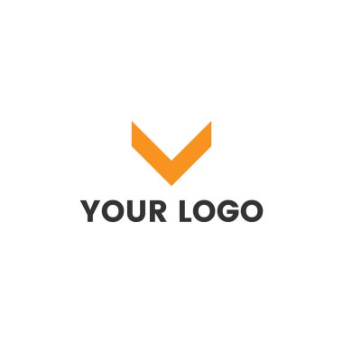 Çok yönlü V Harfli Logo Tasarım Şablonu