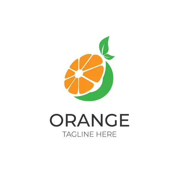 stock vector Vibrant Orange Fruit Logo for Fresh Produce Branding