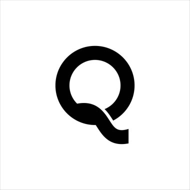 Q Harfi İslami Logo Tasarım Vektörü