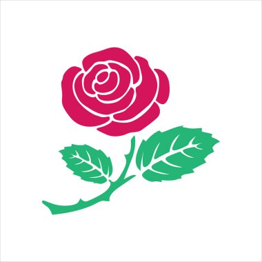 Romantik Tasarım İçin Zarif Gül Vektörü İllüstrasyonu