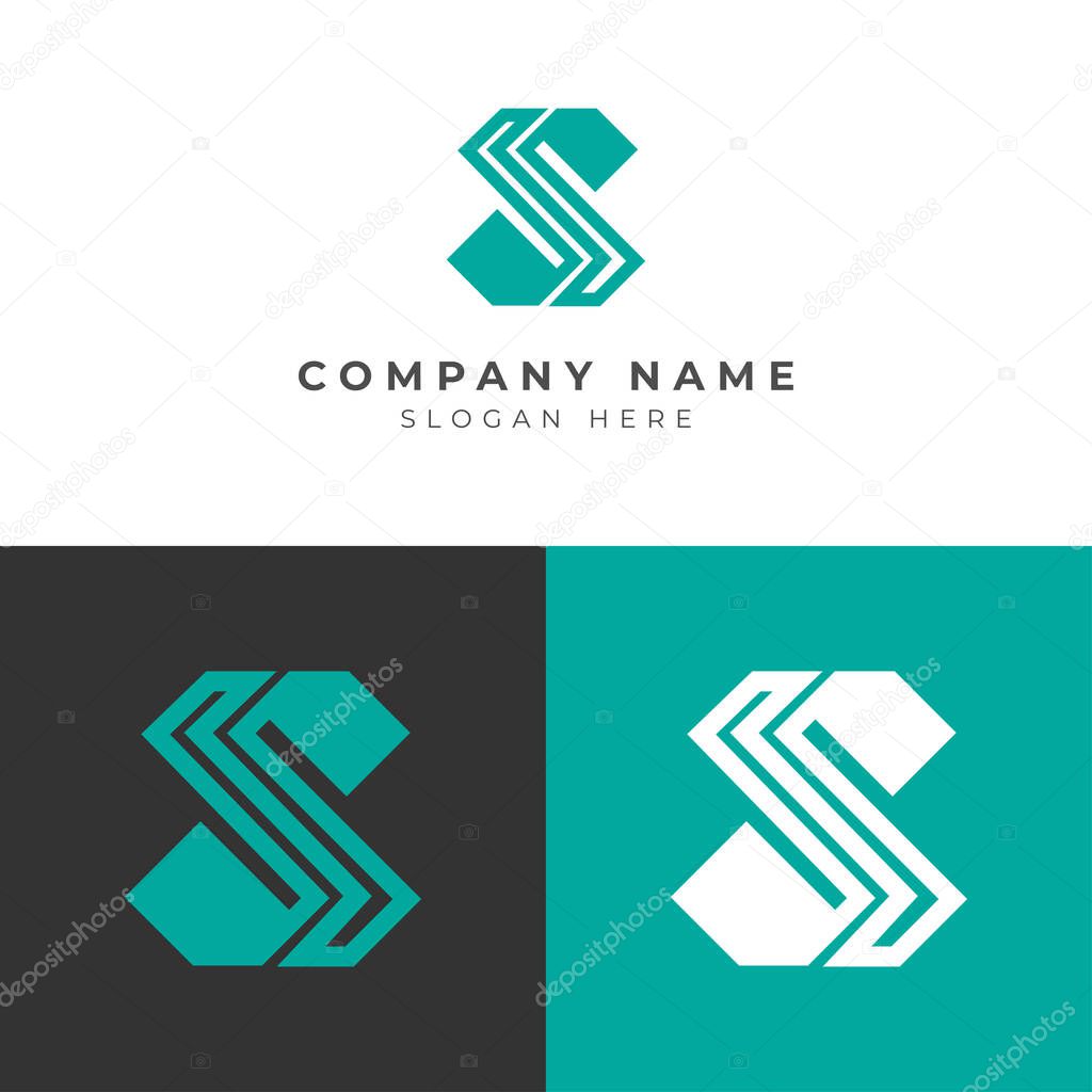 Stylish S Letter Logo Design Template