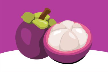 Doğal Arkaplanda Taze Mangosteen Meyvesi
