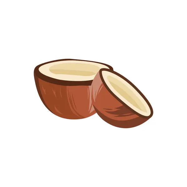 stock vector Mature Coconut, Essential Ingredient in Traditional Cuisine