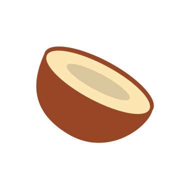 Olgun Hindistan cevizi palmiyesi Tropikal Meyve Simgesi