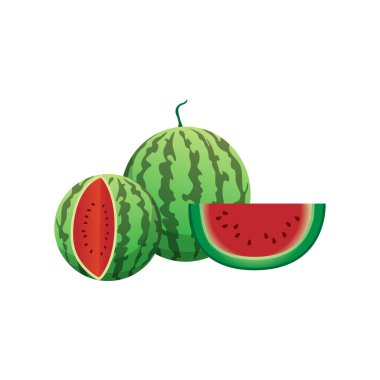 Kırmızı Karpuz Tazeliği Sanat Sanatında Resmedilmiş