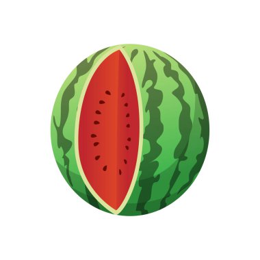 Kırmızı Karpuz Tazeliği Sanat Sanatında Resmedilmiş