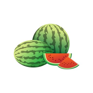 Kırmızı Karpuz Tazeliği Sanat Sanatında Resmedilmiş